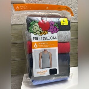 Fruit of the Loom Men's Ribbed A-Shirts Multi-Pack